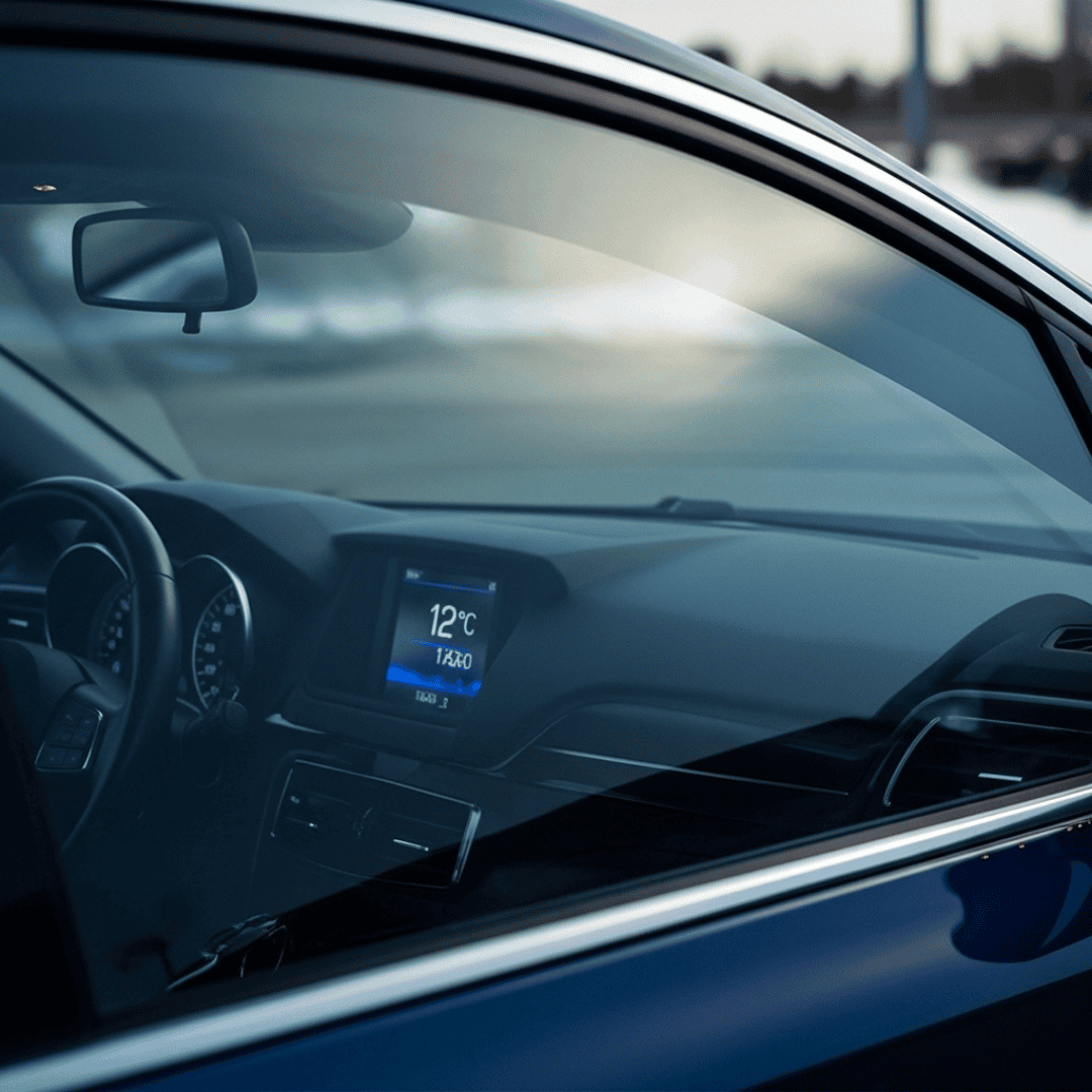 بعد التركيب  زجاج أنيق بعزل فعّال للحرارة والأشعة، يمنح السيارة مظهرًا فخمًا ومقصورة أكثر راحة أثناء القيادة.